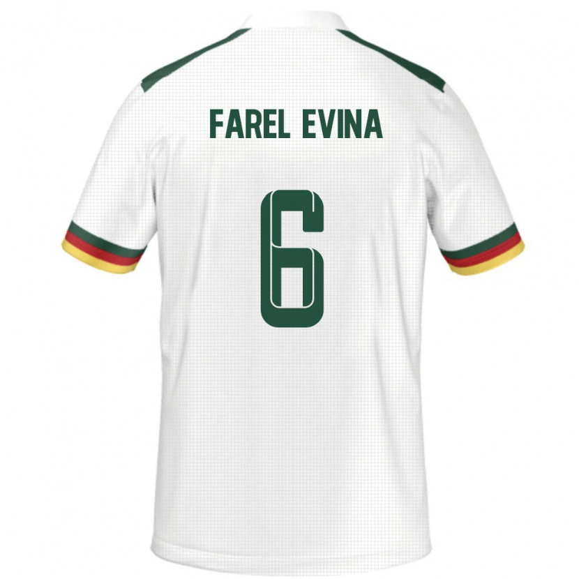 Danxen Men Cameroon Sony Farel Evina #6 White Away Jersey 24-26 T-Shirt