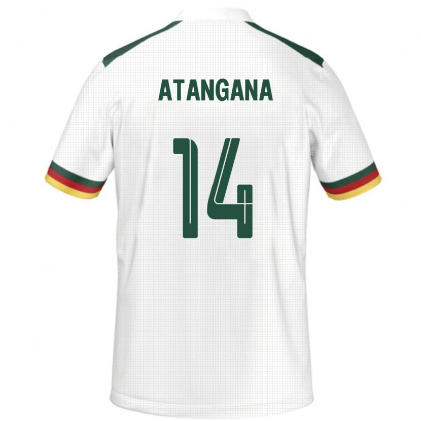 Danxen Men Cameroon Joseph Atangana #14 White Away Jersey 24-26 T-Shirt