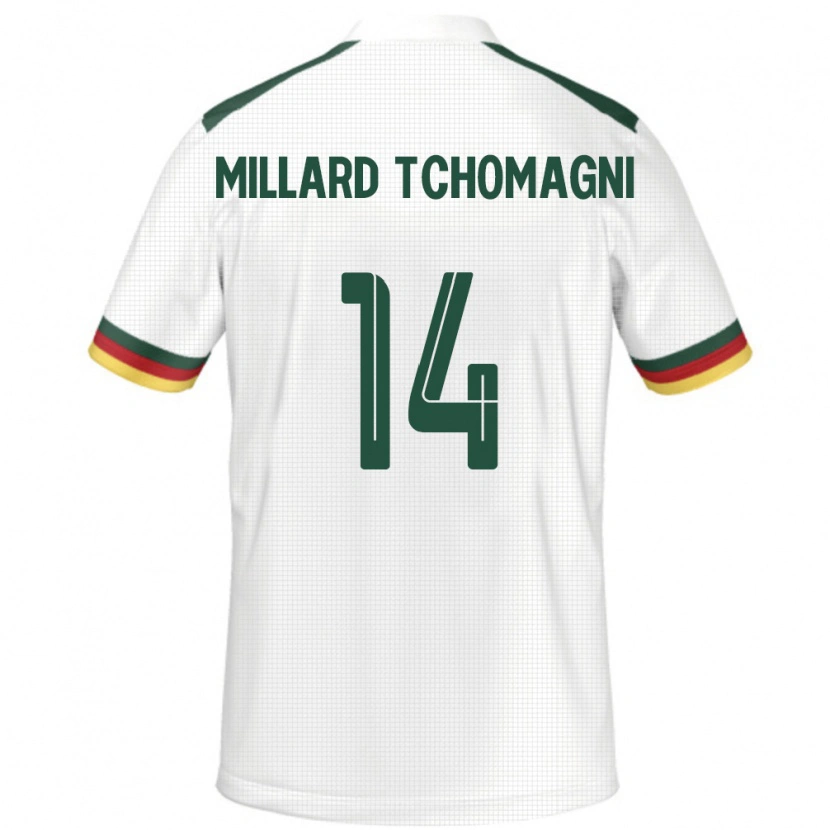 Danxen Men Cameroon Samuel Millard Tchomagni #14 White Away Jersey 24-26 T-Shirt