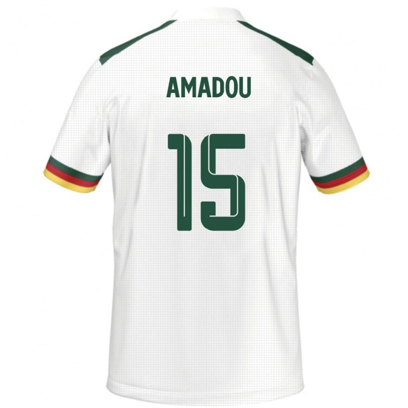 Danxen Men Cameroon Daouda Amadou #15 White Away Jersey 24-26 T-Shirt