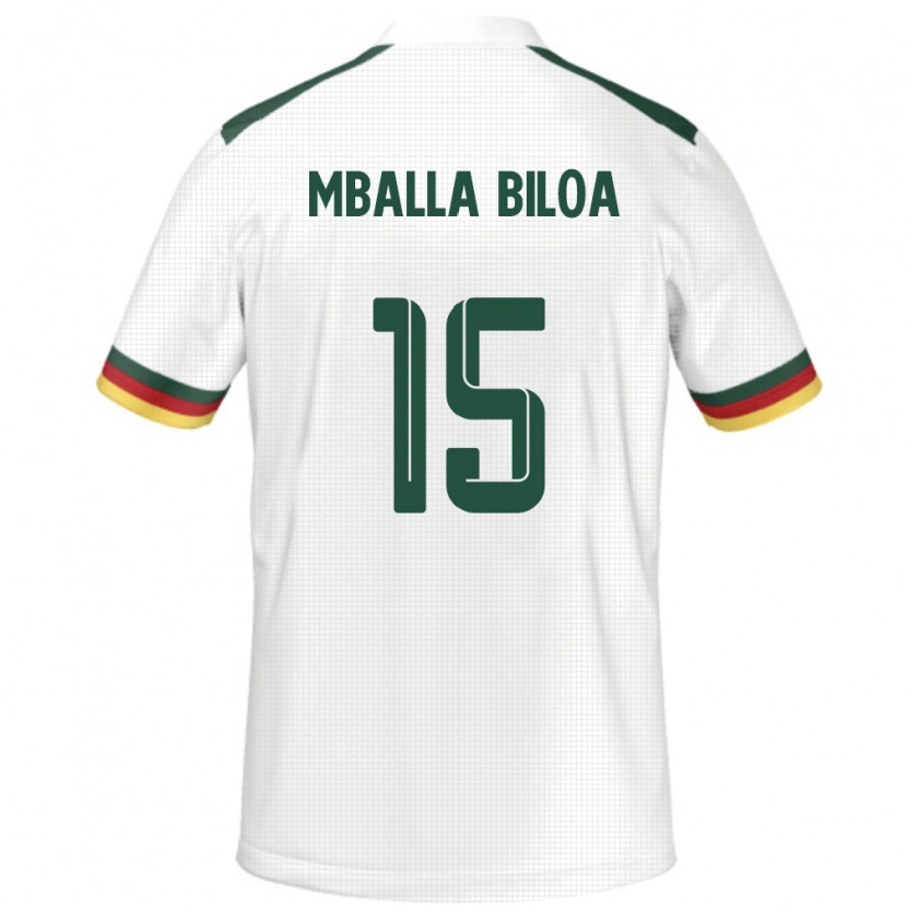 Danxen Men Cameroon Jules Victor Mballa Biloa #15 White Away Jersey 24-26 T-Shirt