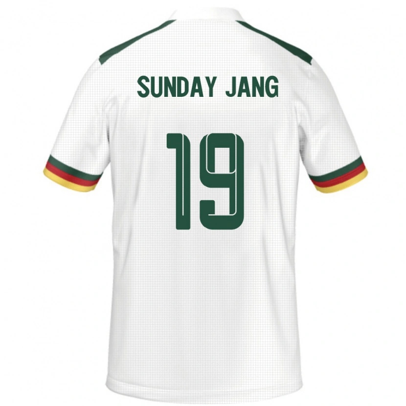 Danxen Men Cameroon Junior Sunday Jang #19 White Away Jersey 24-26 T-Shirt