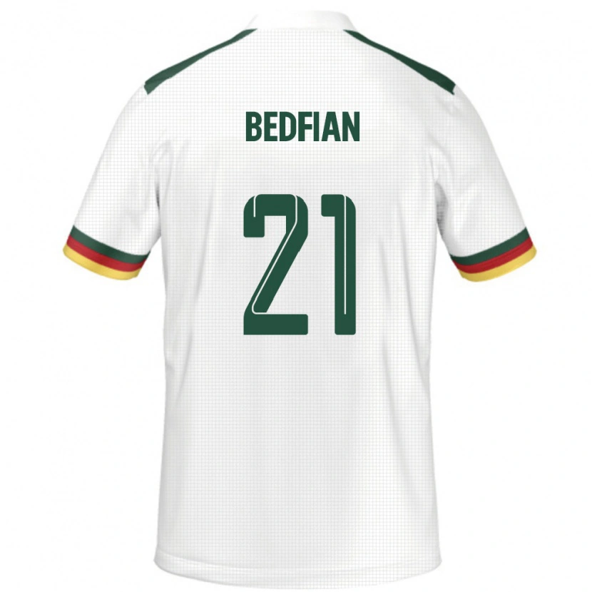 Danxen Men Cameroon Wilfried Bedfian #21 White Away Jersey 24-26 T-Shirt