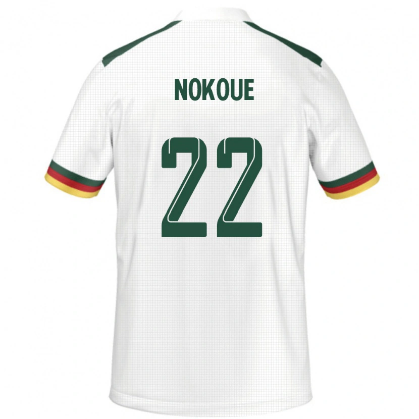 Danxen Men Cameroon Bryan Nokoue #22 White Away Jersey 24-26 T-Shirt