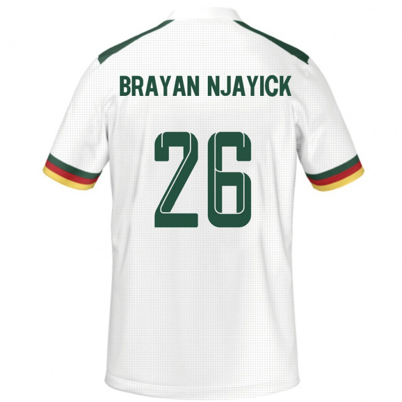 Danxen Men Cameroon Fils Brayan Njayick #26 White Away Jersey 24-26 T-Shirt