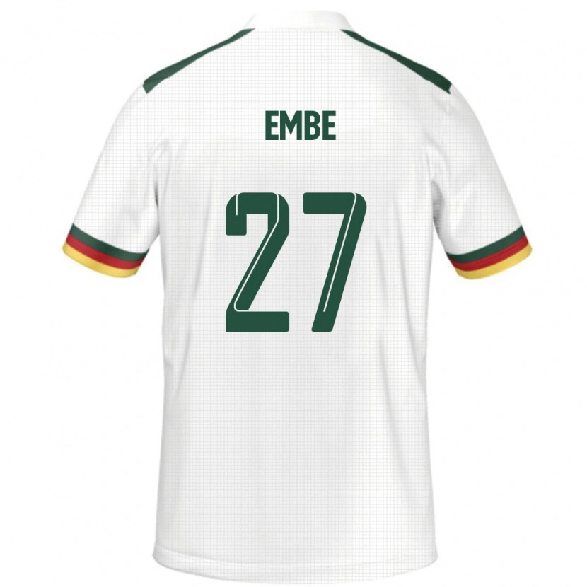 Danxen Men Cameroon Eric Embe #27 White Away Jersey 24-26 T-Shirt