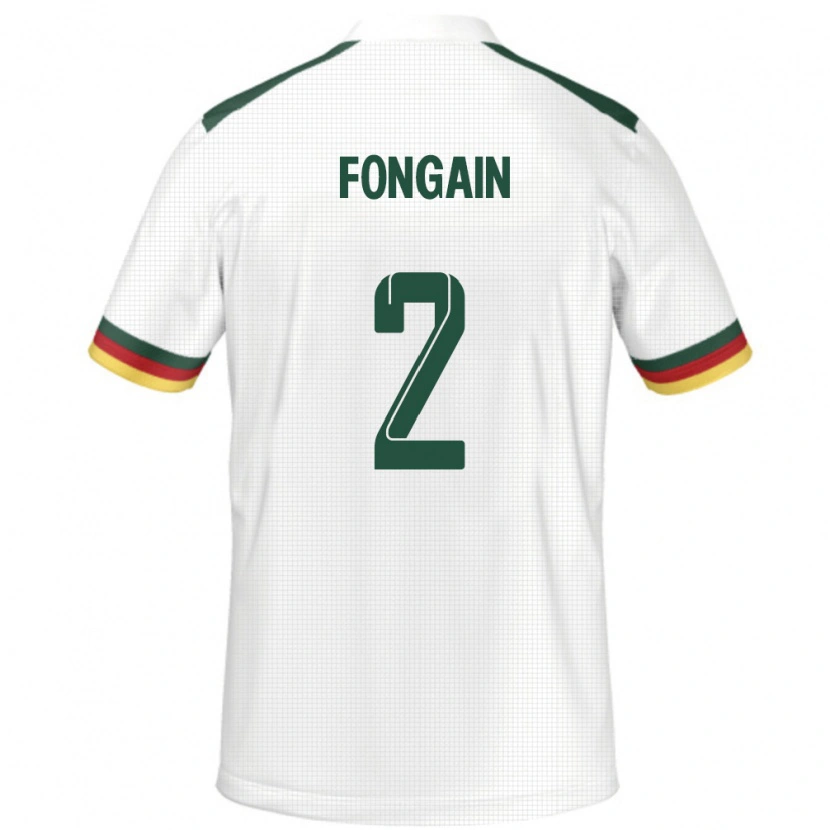 Danxen Men Cameroon Meyepya Fongain #2 White Away Jersey 24-26 T-Shirt