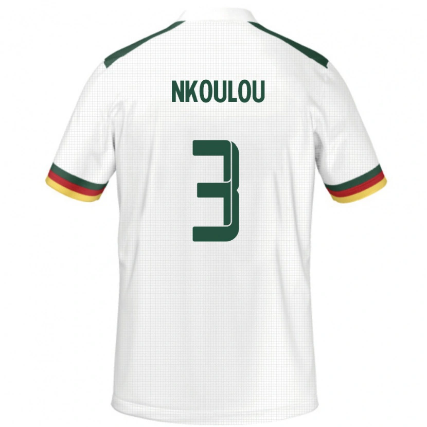 Danxen Men Cameroon Nicolas Nkoulou #3 White Away Jersey 24-26 T-Shirt