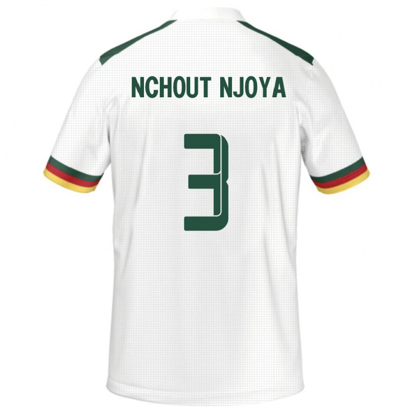 Danxen Men Cameroon Ajara Nchout Njoya #3 White Away Jersey 24-26 T-Shirt