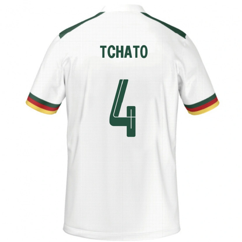 Danxen Men Cameroon Enzo Tchato #4 White Away Jersey 24-26 T-Shirt