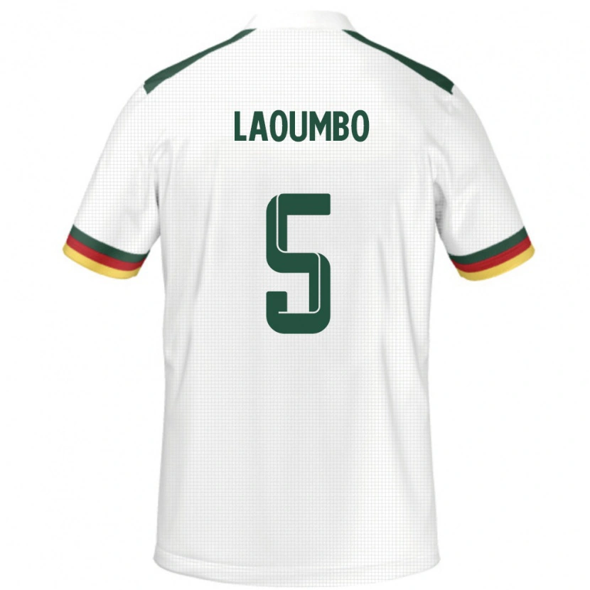 Danxen Men Cameroon Bere Laoumbo #5 White Away Jersey 24-26 T-Shirt