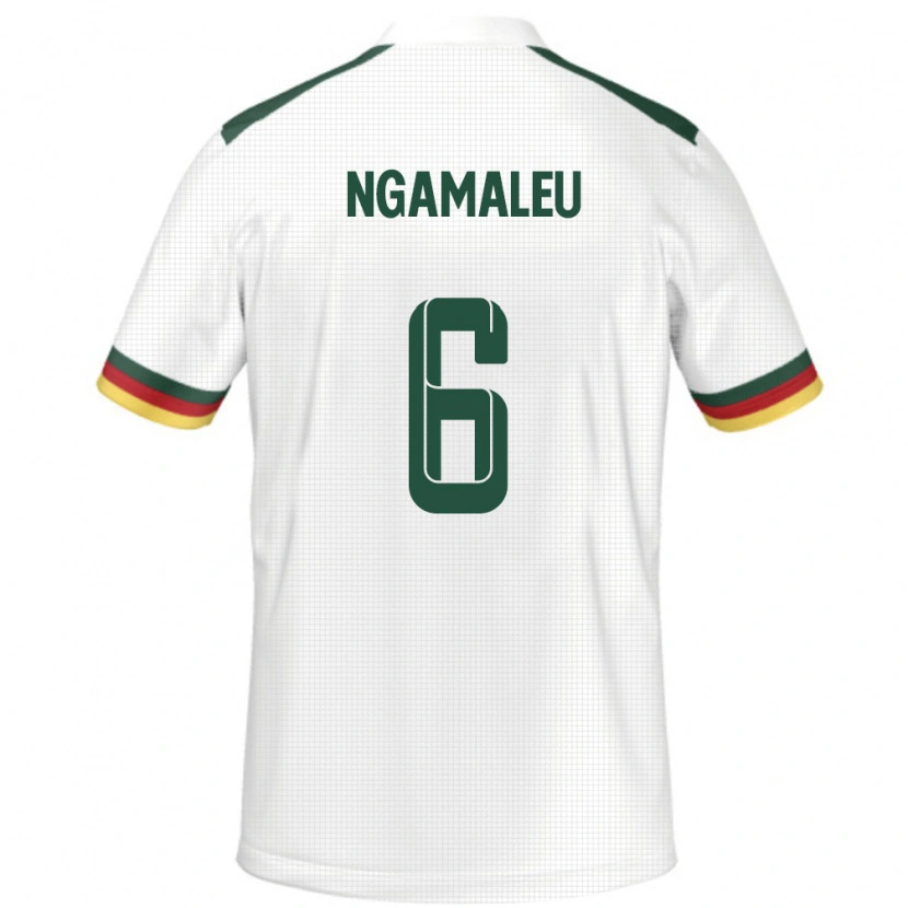 Danxen Men Cameroon Nicolas Ngamaleu #6 White Away Jersey 24-26 T-Shirt