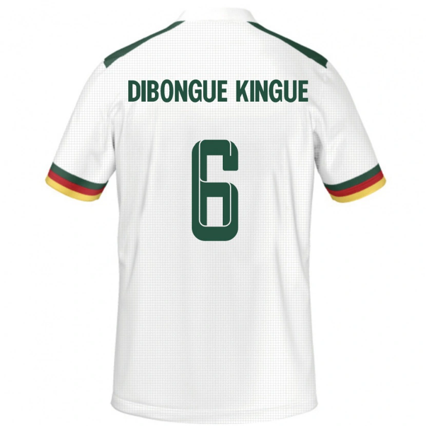 Danxen Men Cameroon Gael Dibongue Kingue #6 White Away Jersey 24-26 T-Shirt