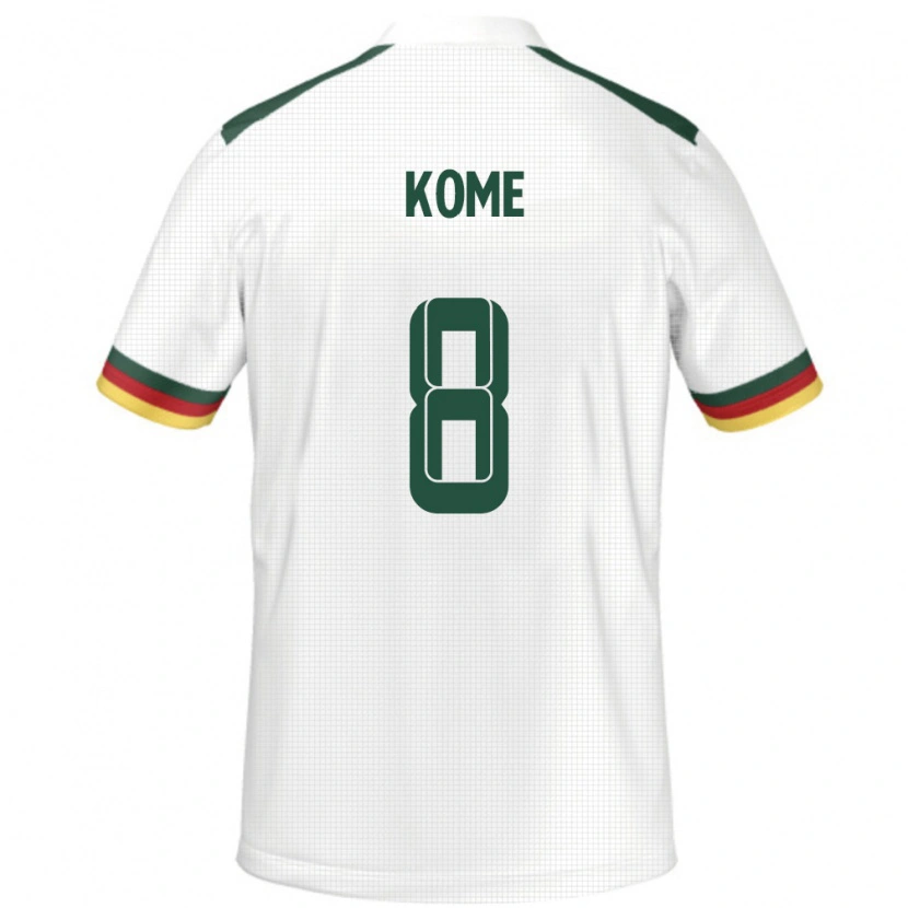 Danxen Men Cameroon Fadimatou Kome #8 White Away Jersey 24-26 T-Shirt