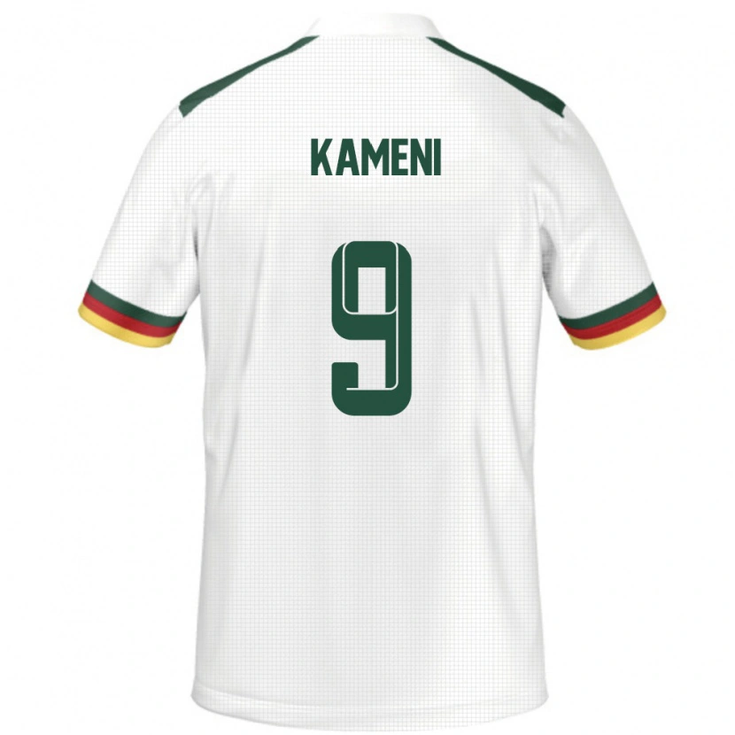 Danxen Men Cameroon Flora Kameni #9 White Away Jersey 24-26 T-Shirt