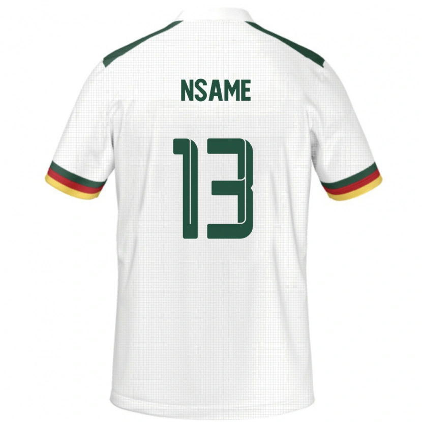 Danxen Men Cameroon Jean-Pierre Nsame #13 White Away Jersey 24-26 T-Shirt