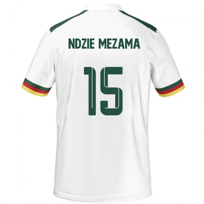 Danxen Men Cameroon Fabrice Ndzie Mezama #15 White Away Jersey 24-26 T-Shirt