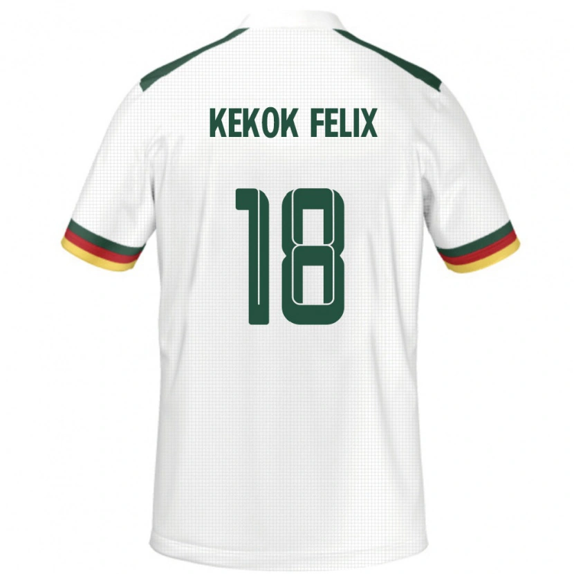 Danxen Men Cameroon Ndifor Kekok Felix #18 White Away Jersey 24-26 T-Shirt