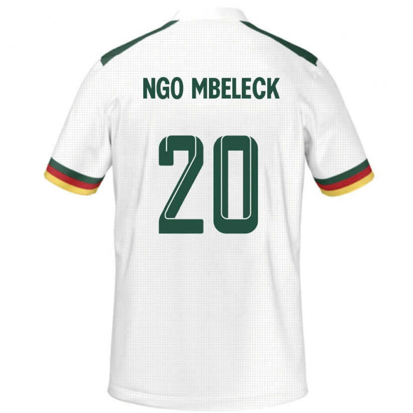 Danxen Men Cameroon Genevieve Ngo Mbeleck #20 White Away Jersey 24-26 T-Shirt