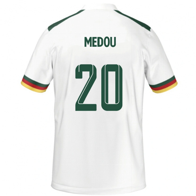 Danxen Men Cameroon Marc Medou #20 White Away Jersey 24-26 T-Shirt