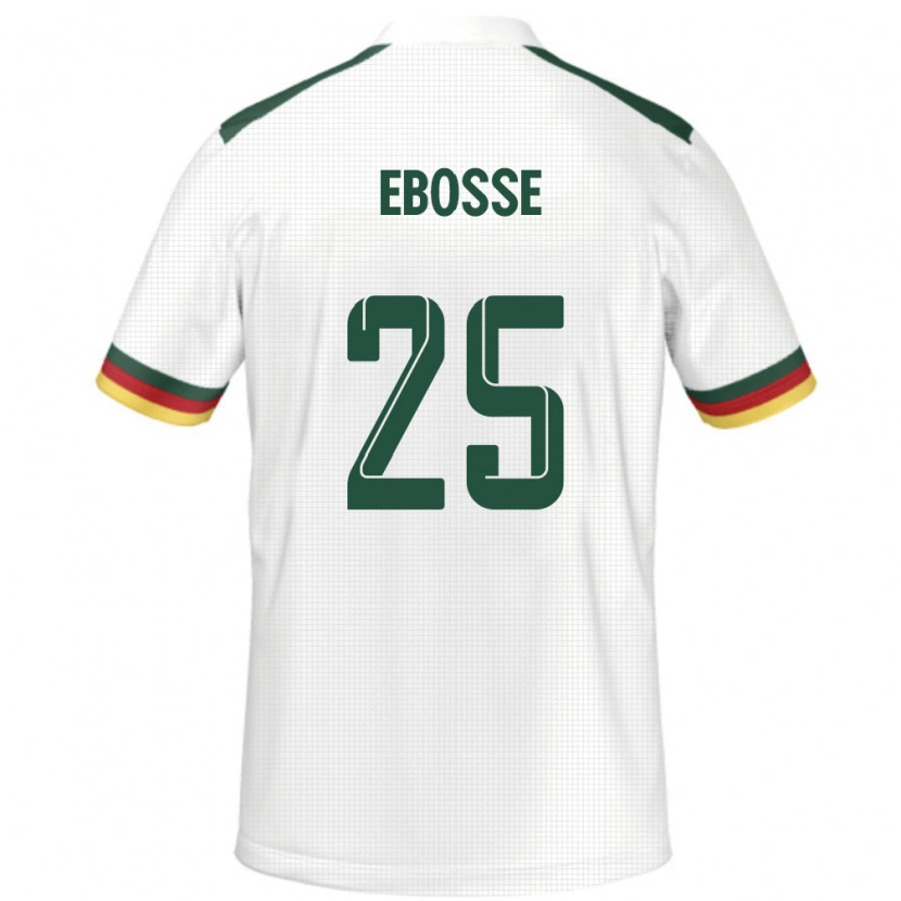 Danxen Men Cameroon Enzo Ebosse #25 White Away Jersey 24-26 T-Shirt