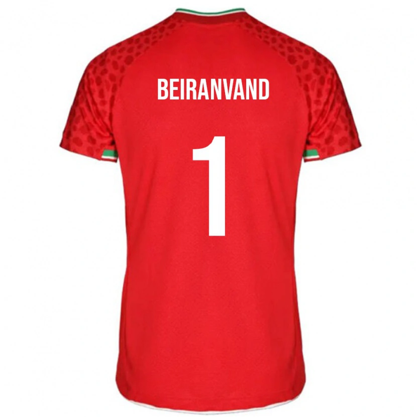 Danxen Men Iran Alireza Beiranvand #1 Red Away Jersey 24-26 T-Shirt