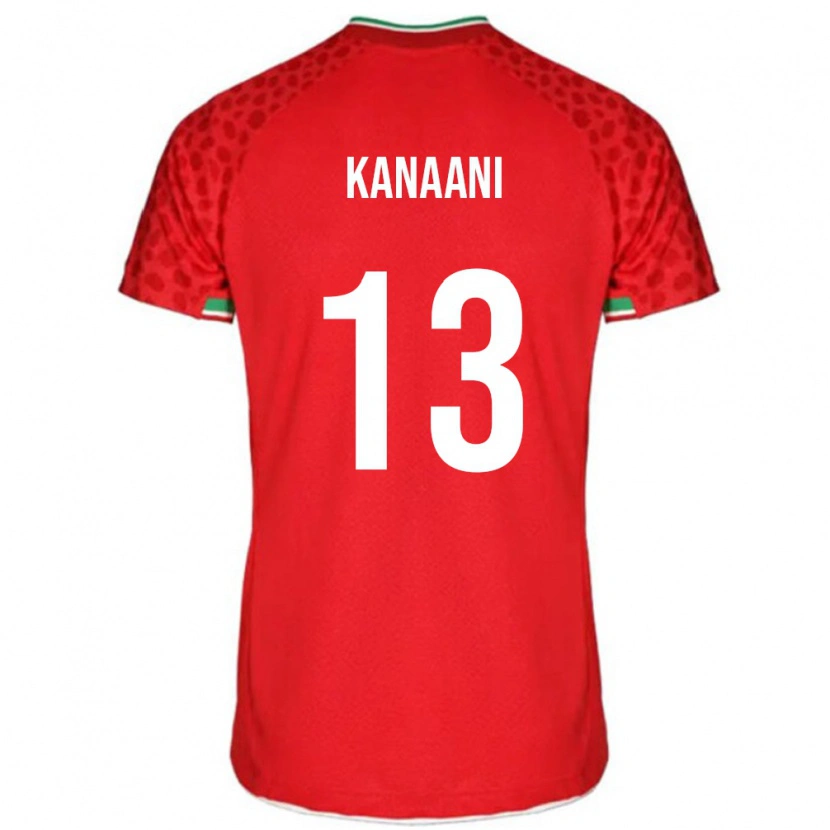 Danxen Men Iran Hossein Kanaani #13 Red Away Jersey 24-26 T-Shirt