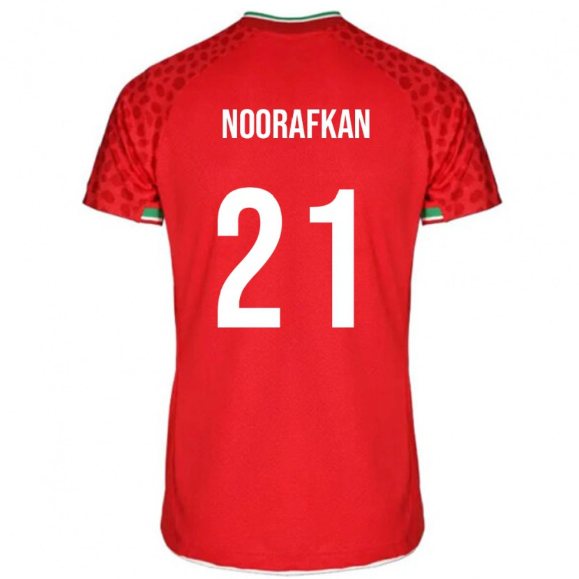 Danxen Men Iran Omid Noorafkan #21 Red Away Jersey 24-26 T-Shirt