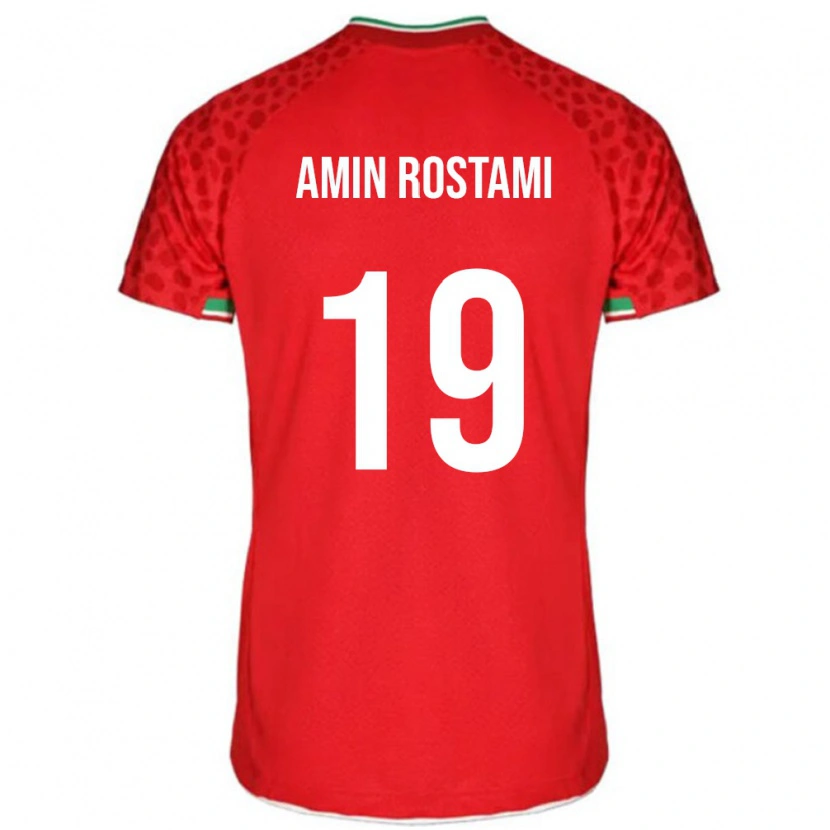 Danxen Men Iran Mohammad Amin Rostami #19 Red Away Jersey 24-26 T-Shirt