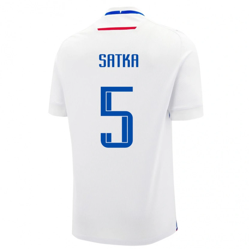 Danxen Men Slovakia Lubomir Satka #5 White Away Jersey 24-26 T-Shirt