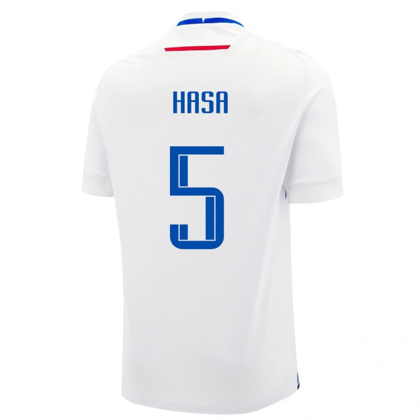 Danxen Men Slovakia Samuel Hasa #5 White Away Jersey 24-26 T-Shirt