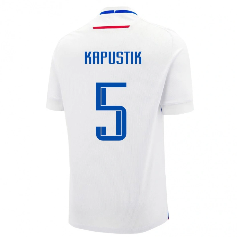 Danxen Men Slovakia Killian Kapustik #5 White Away Jersey 24-26 T-Shirt