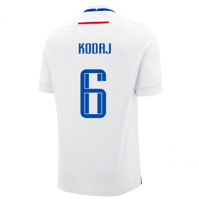 Danxen Men Slovakia Milan Kodaj #6 White Away Jersey 24-26 T-Shirt