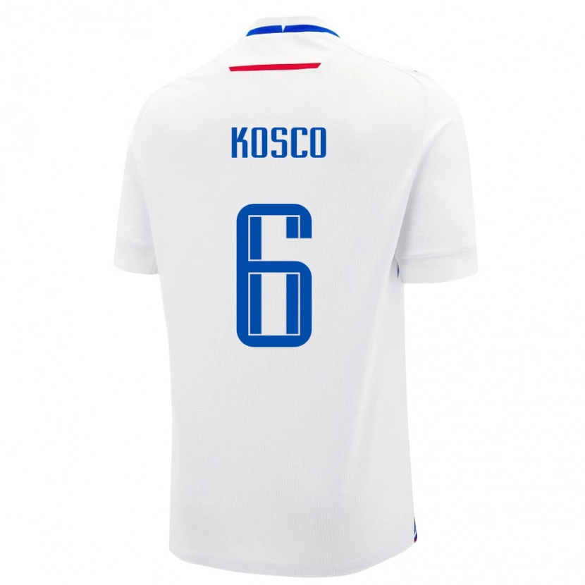 Danxen Men Slovakia Jakub Kosco #6 White Away Jersey 24-26 T-Shirt