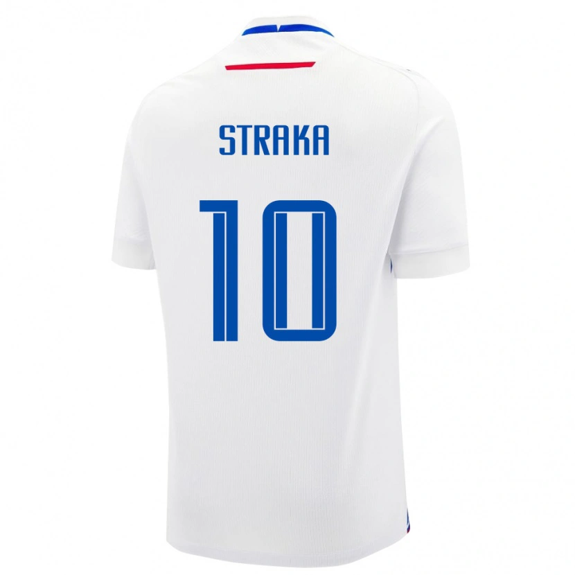 Danxen Men Slovakia David Straka #10 White Away Jersey 24-26 T-Shirt