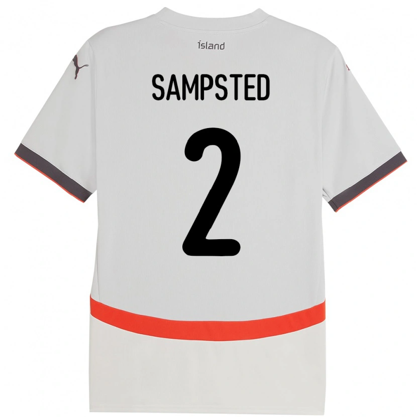 Danxen Men Iceland Alfons Sampsted #2 White Away Jersey 24-26 T-Shirt