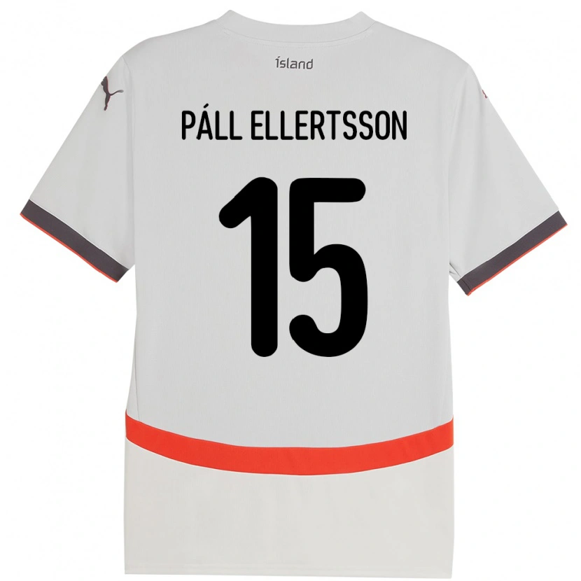 Danxen Men Iceland Markús Páll Ellertsson #15 White Away Jersey 24-26 T-Shirt