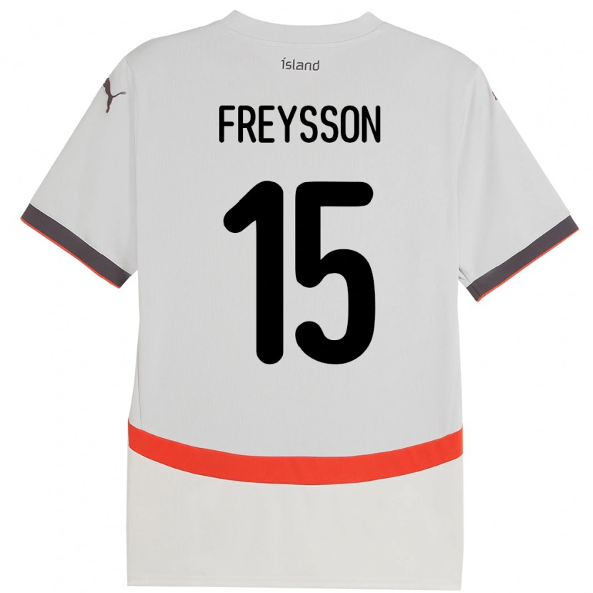 Danxen Men Iceland Fjölnir Freysson #15 White Away Jersey 24-26 T-Shirt