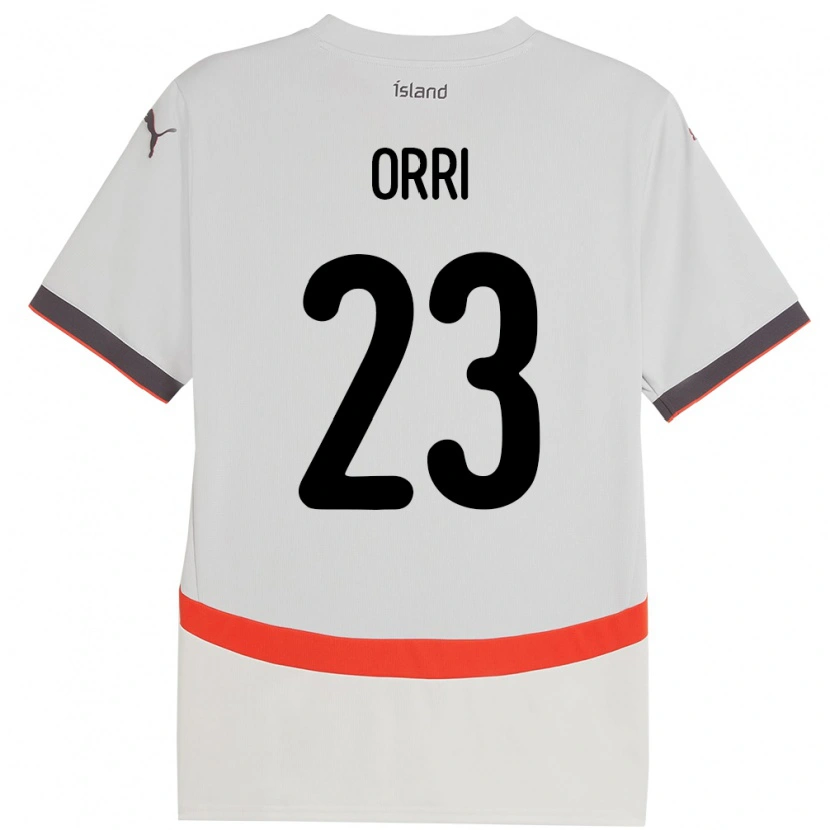 Danxen Men Iceland Ágúst Orri Thorsteinsson #23 White Away Jersey 24-26 T-Shirt