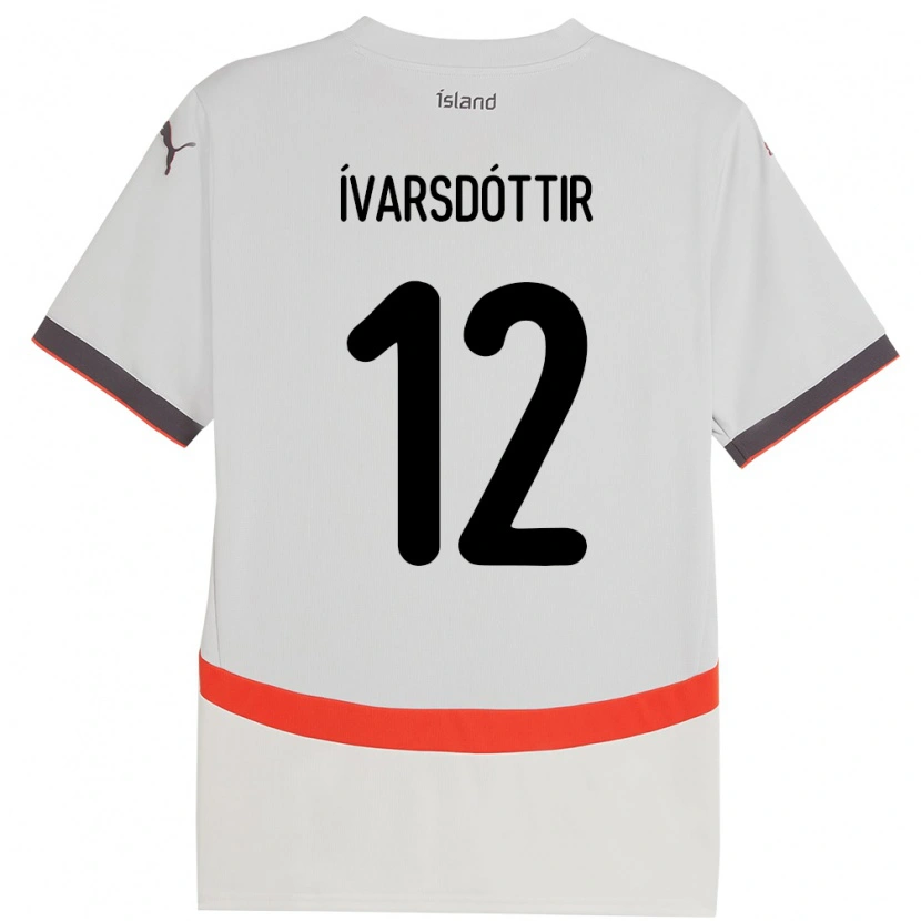 Danxen Men Iceland Telma Ívarsdóttir #12 White Away Jersey 24-26 T-Shirt