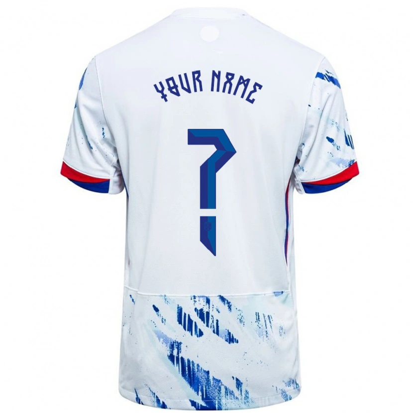 Danxen Men Norway Your Name #0 White Blue Away Jersey 24-26 T-Shirt