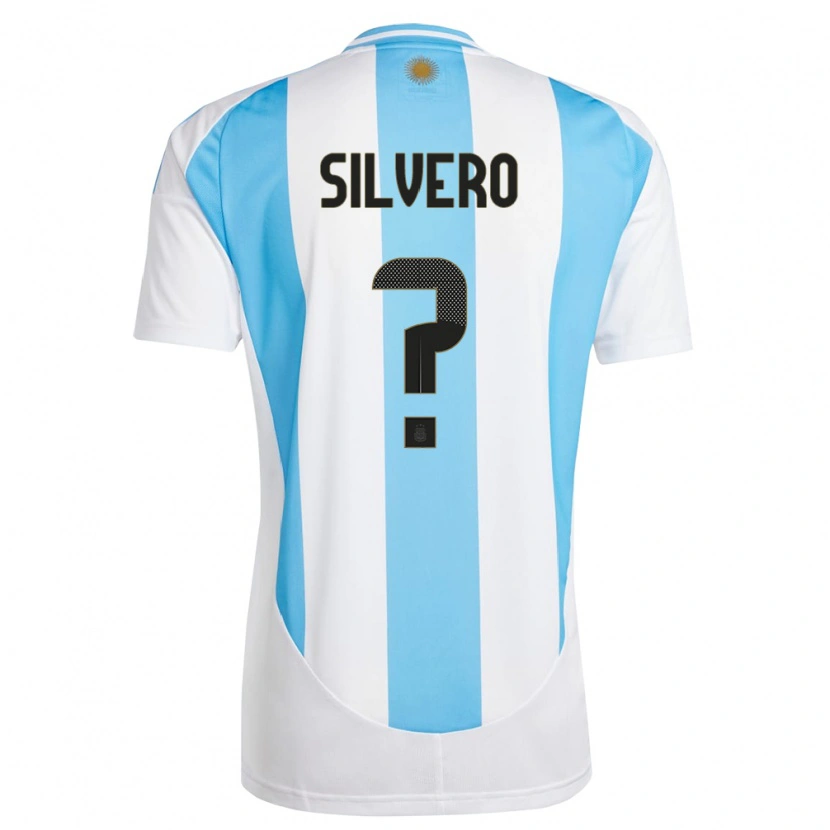 Danxen Women Argentina Thiago Silvero #0 White Blue Home Jersey 24-26 T-Shirt