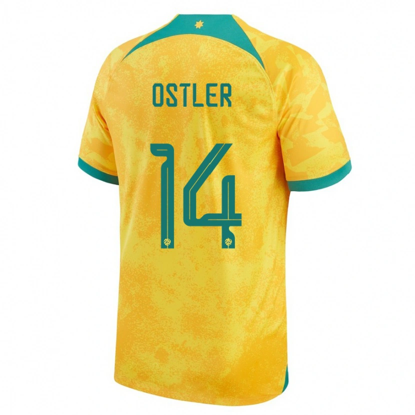 Danxen Women Australia Trent Ostler #14 Golden Home Jersey 24-26 T-Shirt