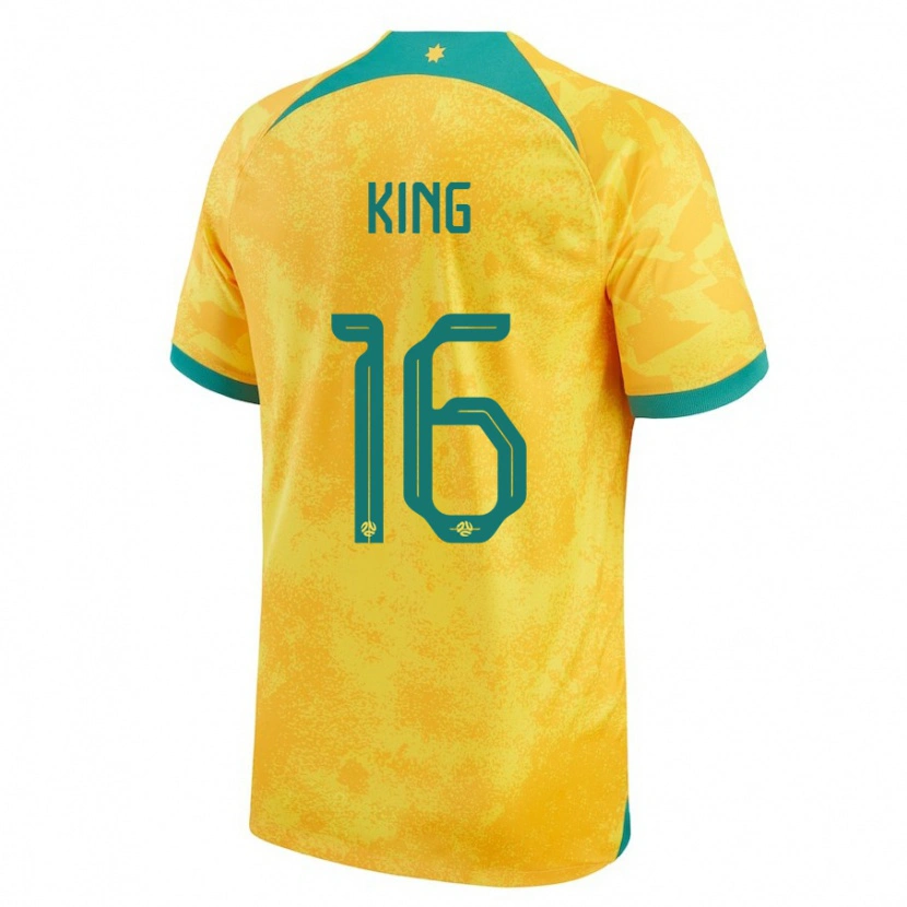 Danxen Women Australia Joel King #16 Golden Home Jersey 24-26 T-Shirt