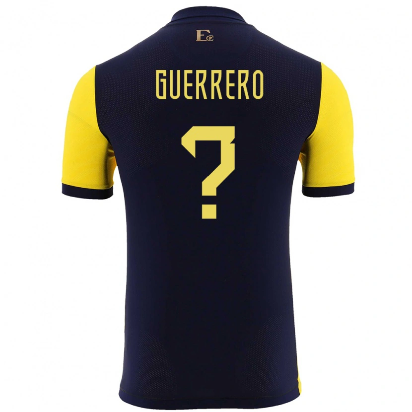 Danxen Women Ecuador Johan Guerrero #0 Yellow Home Jersey 24-26 T-Shirt