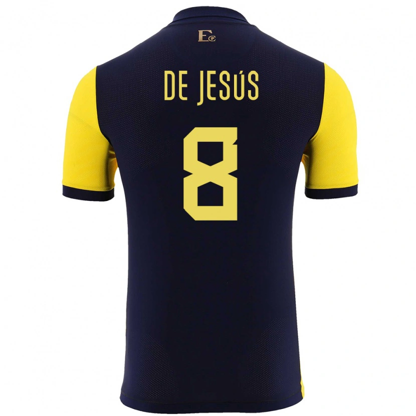 Danxen Women Ecuador Geremy De Jesús #8 Yellow Home Jersey 24-26 T-Shirt