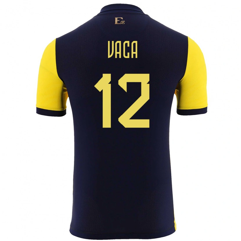 Danxen Women Ecuador Mijail Vaca #12 Yellow Home Jersey 24-26 T-Shirt