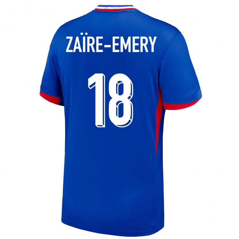 Danxen Women France Warren Zaïre-Emery #18 Blue Home Jersey 24-26 T-Shirt