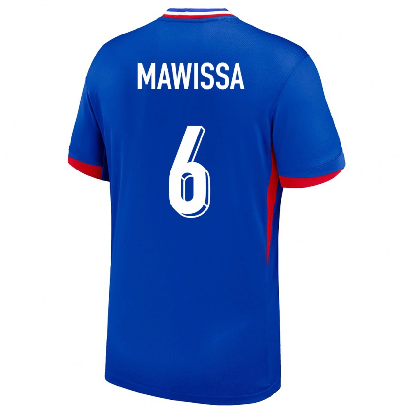 Danxen Women France Christian Mawissa #6 Blue Home Jersey 24-26 T-Shirt