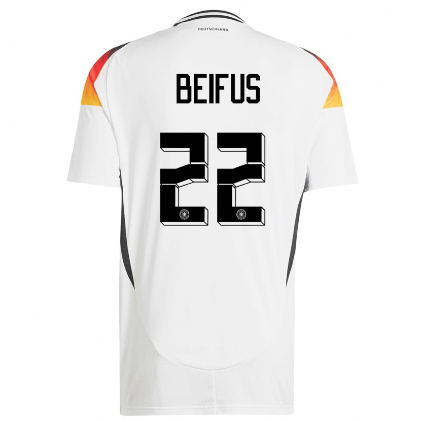 Danxen Women Germany Marcel Beifus #22 White Home Jersey 24-26 T-Shirt